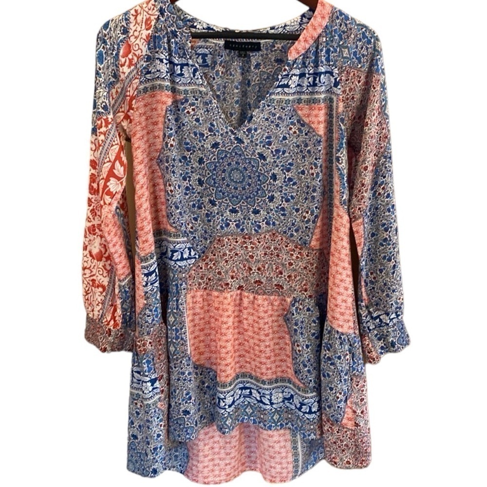 Sanctuary Patchwork Print Dress- size Small